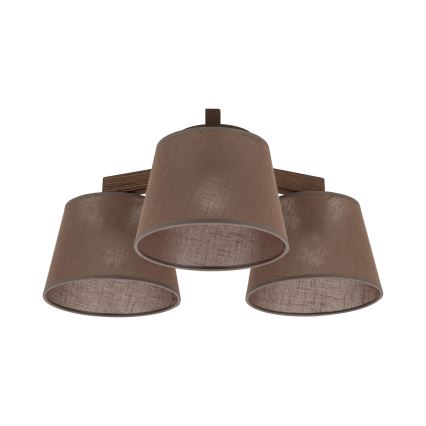 Brilagi - Felületre szerelt mennyezeti csillár LATTE 3xE27/15W/230V fenyő/barna