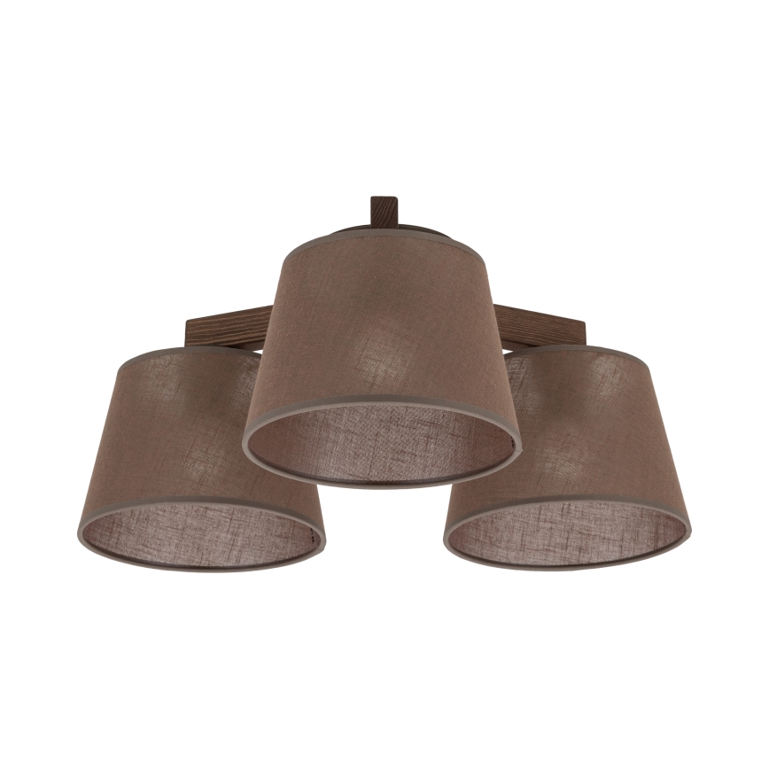 Brilagi - Felületre szerelt mennyezeti csillár LATTE 3xE27/15W/230V fenyő/barna