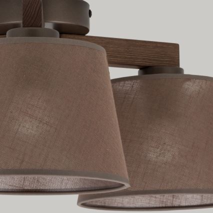 Brilagi - Felületre szerelt mennyezeti csillár LATTE 3xE27/15W/230V fenyő/barna