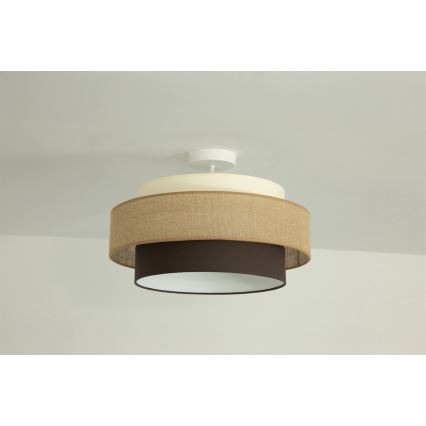 Brilagi - Felületre szerelt mennyezeti lámpa RESNA 1xE27/60W/230V átmérő 40 cm bézs/fekete