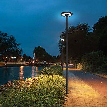 Brilagi - URBAN fém tartórúd kültéri világítóoszlophoz, 4 m, Ø 58 mm, fekete