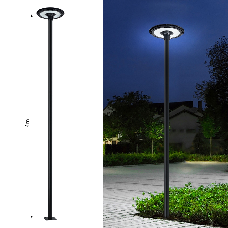Brilagi - URBAN fém tartórúd kültéri világítóoszlophoz, 4 m, Ø 58 mm, fekete