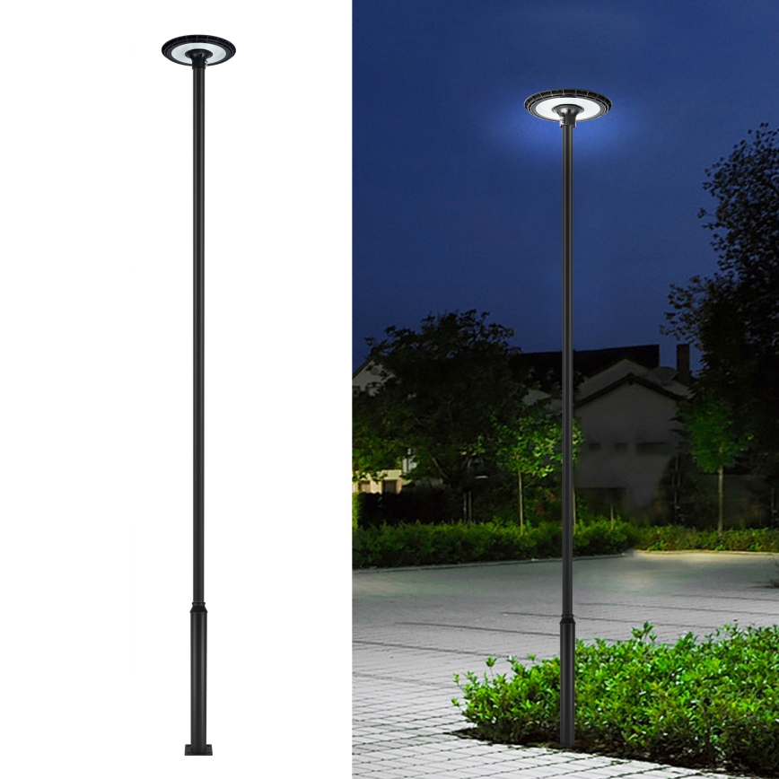 Brilagi - Fém oszlop az URBAN kültéri világításhoz, 5 m magas, 58 mm átmérőjű, fekete