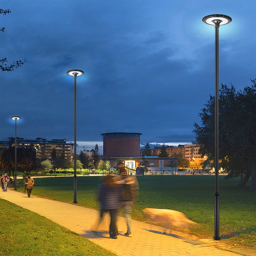 Brilagi - Fém oszlop az URBAN kültéri világításhoz, 5 m magas, 58 mm átmérőjű, fekete