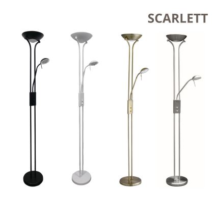 Brilagi - Fényerőszabályozható állólámpa SCARLETT 1xR7s/230W/230V + 1xG9/40W bronz színű