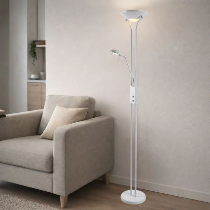 Brilagi - Fényerőszabályozható állólámpa SCARLETT 1xR7s/230W/230V + 1xG9/40W fehér