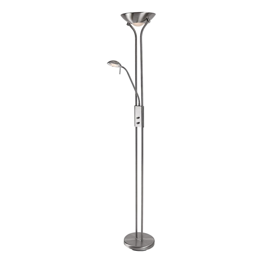 Brilagi - Fényerőszabályozható állólámpa SCARLETT 1xR7s/230W/230V + 1xG9/40W matt króm