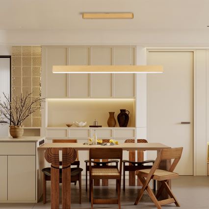 Brilagi - Fényerőszabályozható LED csillár SLEEKLINE SMART LED/40W/230V Wi-Fi Tuya tölgy dekor + távirányító