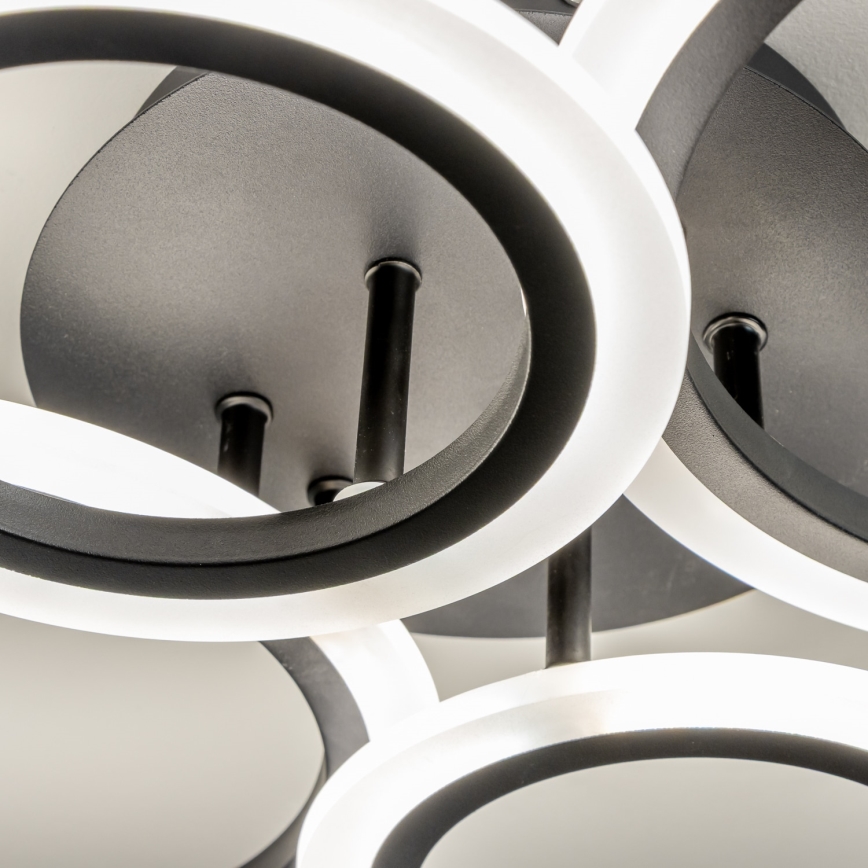 Brilagi - LED dimmelhető felületre szerelhető mennyezeti lámpa ORBITS LED/50W/230V 3000-6500K fekete + távirányító