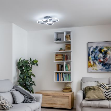 Brilagi - LED dimmelhető felületre szerelhető mennyezeti lámpa ORBITS LED/50W/230V 3000-6500K fekete + távirányító