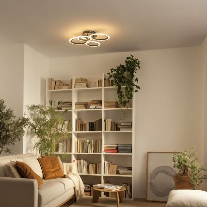 Brilagi - LED dimmelhető felületre szerelhető mennyezeti lámpa ORBITS LED/50W/230V 3000-6500K fekete + távirányító