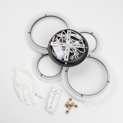 Brilagi - LED dimmelhető felületre szerelhető mennyezeti lámpa ORBITS LED/50W/230V 3000-6500K fekete + távirányító