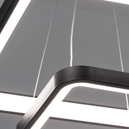 Brilagi - LED dimmelhető kábeles csillár FALCON SLIM LED/78W/230V 3000-6500K 50x50 cm fekete + távirányító