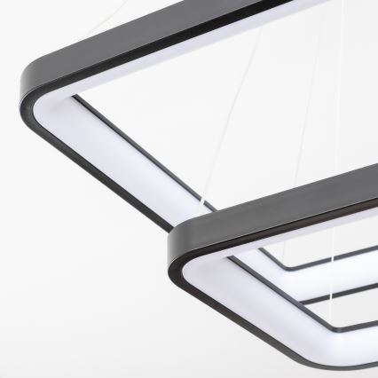 Brilagi - LED dimmelhető kábeles csillár FALCON SLIM LED/78W/230V 3000-6500K 50x50 cm fekete + távirányító