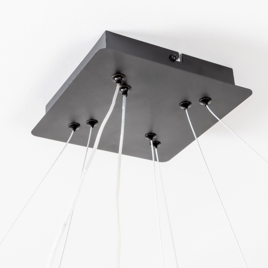 Brilagi - LED dimmelhető kábeles csillár FALCON SLIM LED/78W/230V 3000-6500K 50x50 cm fekete + távirányító