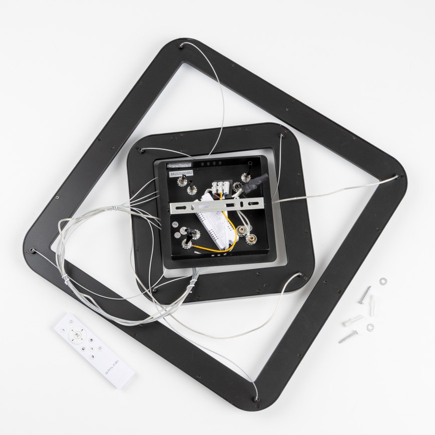 Brilagi - LED dimmelhető kábeles csillár FALCON SLIM LED/78W/230V 3000-6500K 50x50 cm fekete + távirányító
