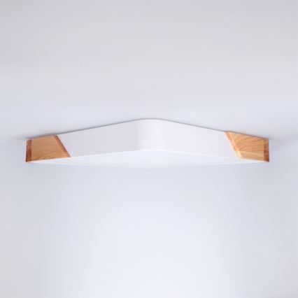 Brilagi - LED dimmelhető mennyezeti lámpa PILANA LED/48W/230V 3000-6500K tölgy/fehér 42x42 cm + távirányító