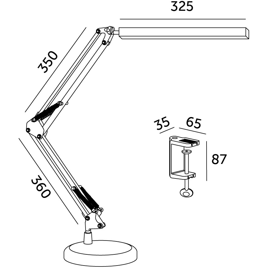 Brilagi - Fényerőszabályozható LED asztali lámpa 2 az 1-ben USB VARIO LED/14W/5V 3000-6000K fekete