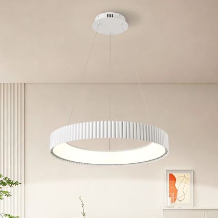 Brilagi - LED dimmelhető függeszték kábelen FALCON MODERN LED/54W/230V átm. 60 cm fehér + távirányítóval