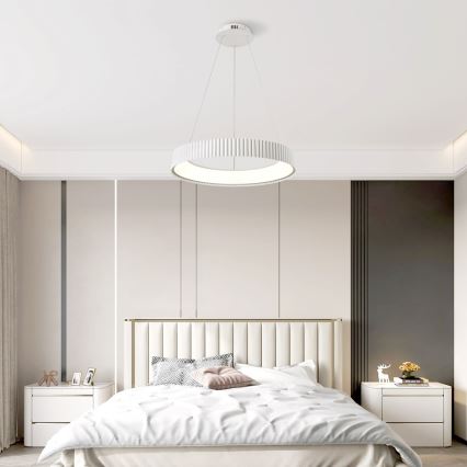 Brilagi - LED dimmelhető függeszték kábelen FALCON MODERN LED/54W/230V átm. 60 cm fehér + távirányítóval