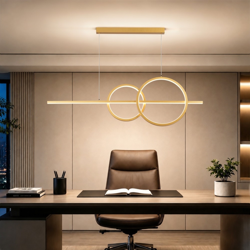 BRILAGI - LED dimmelhető csillár kábelen SIGNATURE LED/53W/230V 3000-6000K 120 cm arany + távirányító