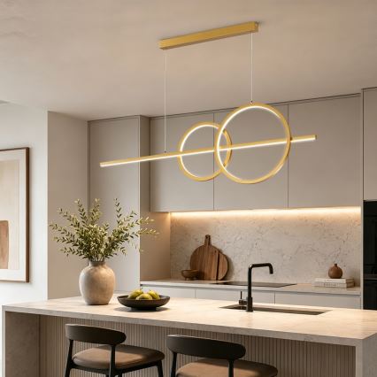 BRILAGI - LED dimmelhető csillár kábelen SIGNATURE LED/53W/230V 3000-6000K 120 cm arany + távirányító