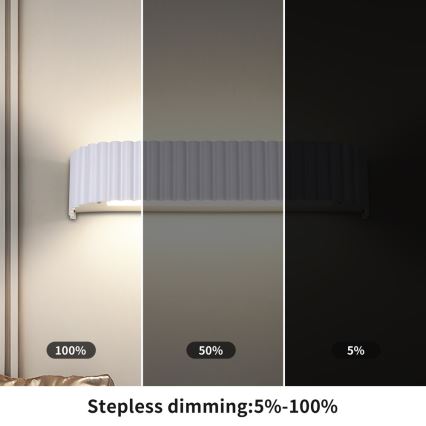 Brilagi - LED Dimmelhető fali lámpatest FALCON MODERN LED/14W/230V 3000-6000K 40 cm fehér + távirányító