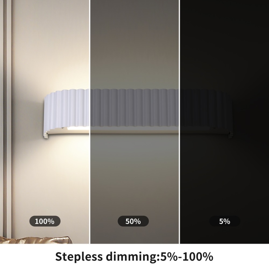 Brilagi - LED Dimmelhető fali lámpatest FALCON MODERN LED/14W/230V 3000-6000K 40 cm fehér + távirányító