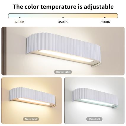 Brilagi - LED Dimmelhető fali lámpatest FALCON MODERN LED/14W/230V 3000-6000K 40 cm fehér + távirányító