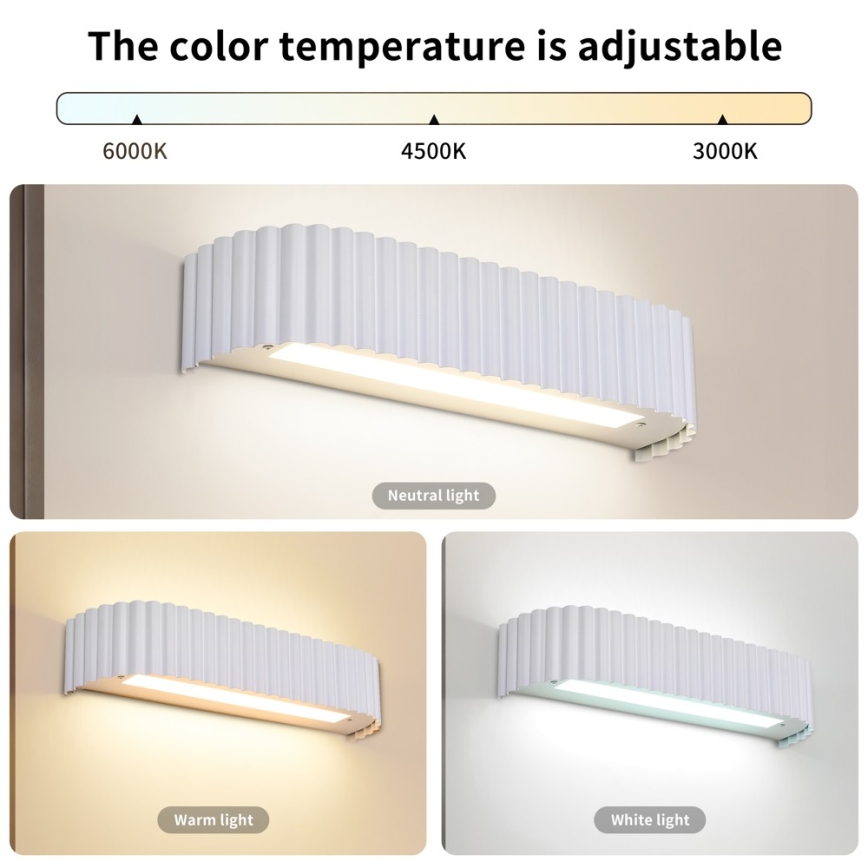 Brilagi - LED Dimmelhető fali lámpatest FALCON MODERN LED/14W/230V 3000-6000K 40 cm fehér + távirányító
