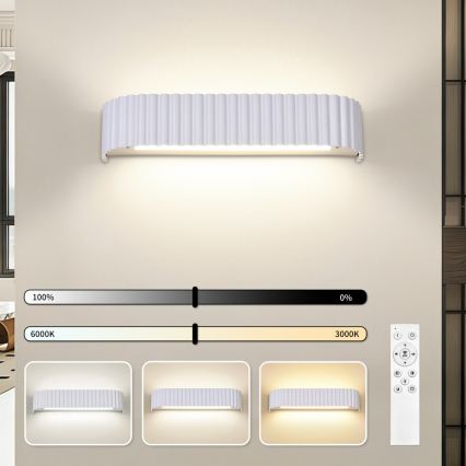 Brilagi - LED Dimmelhető fali lámpatest FALCON MODERN LED/14W/230V 3000-6000K 40 cm fehér + távirányító