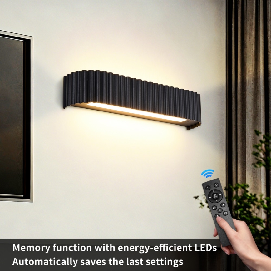 BRILAGI - FALCON MODERN dimmelhető LED fali lámpa LED/14W/230V 3000-6000K 40 cm fekete + távirányítóval