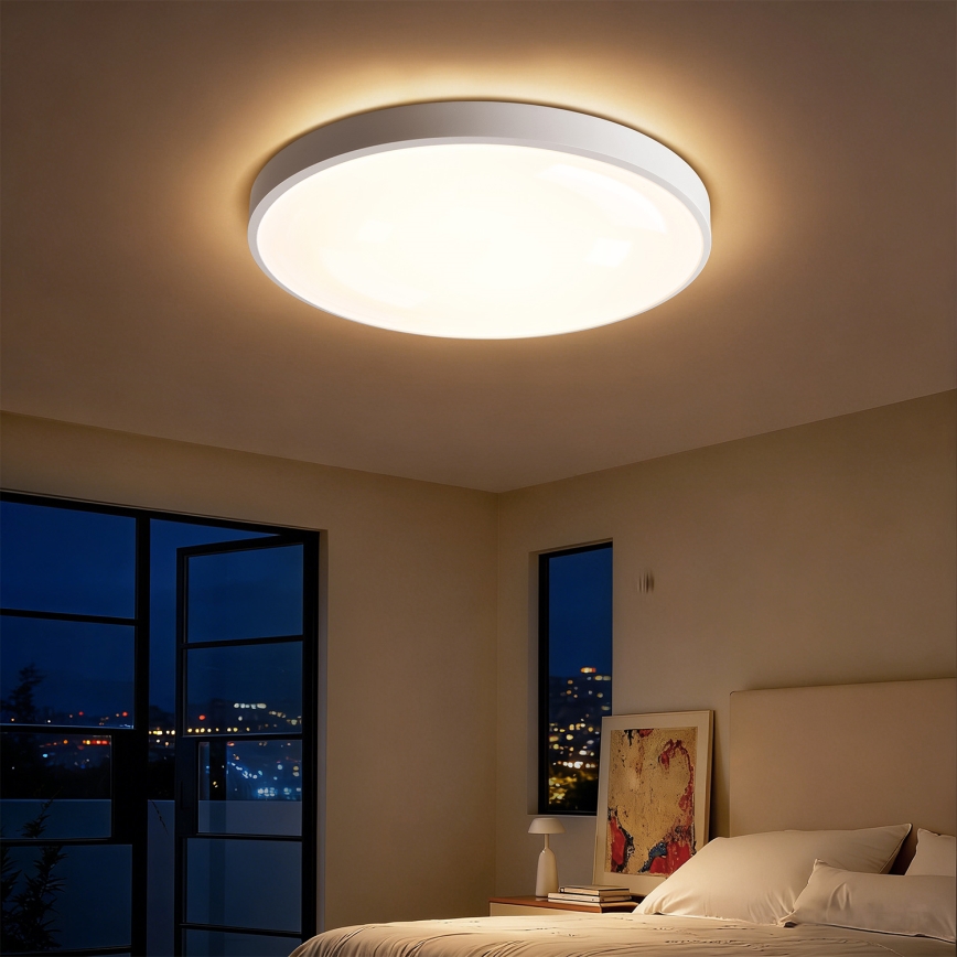 Brilagi - LED dimmelhető mennyezeti lámpatest GLASS POOL DOUBLE LED/60W/230V 3000-6000K 50 cm fehér + távirányítóval