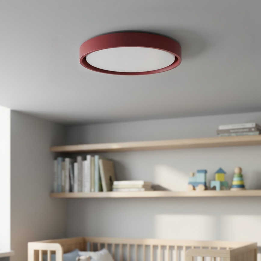 Brilagi - Fényerőszabályozható mennyezeti lámpa MATTEO LED/48W/230V 3000-6500K átm. 41 cm piros + távirányító
