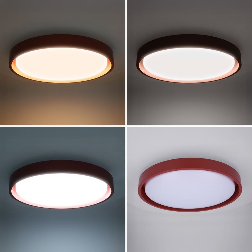 Brilagi - Fényerőszabályozható mennyezeti lámpa MATTEO LED/48W/230V 3000-6500K átm. 41 cm piros + távirányító