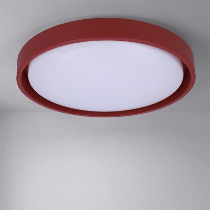 Brilagi - Fényerőszabályozható mennyezeti lámpa MATTEO LED/48W/230V 3000-6500K átm. 41 cm piros + távirányító