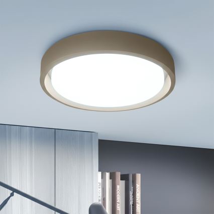 Brilagi - MATTEO LED dimmelhető mennyezeti lámpa LED/48W/230V 3000-6500K átmérő 41 cm taupe + távirányító