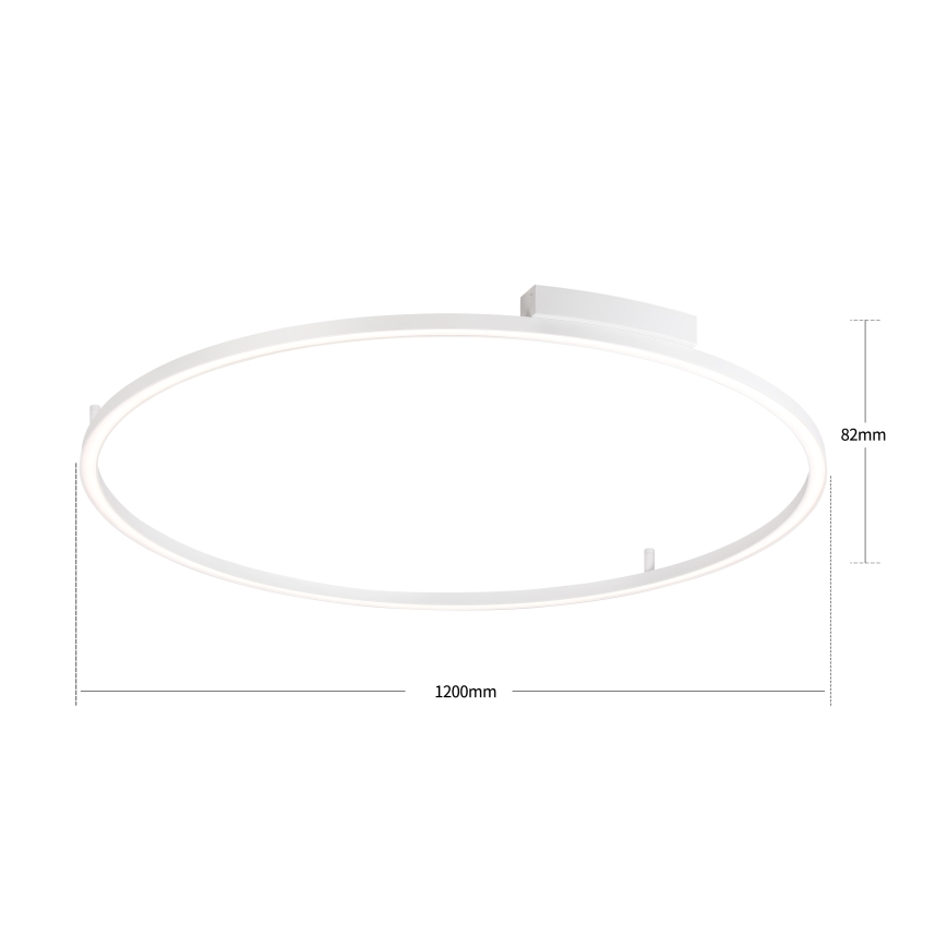 Brilagi - PORTOFINO LED dimmelhető mennyezeti lámpa LED/85W/230V 3000-6000K, átmérő 120 cm, fehér + távirányító