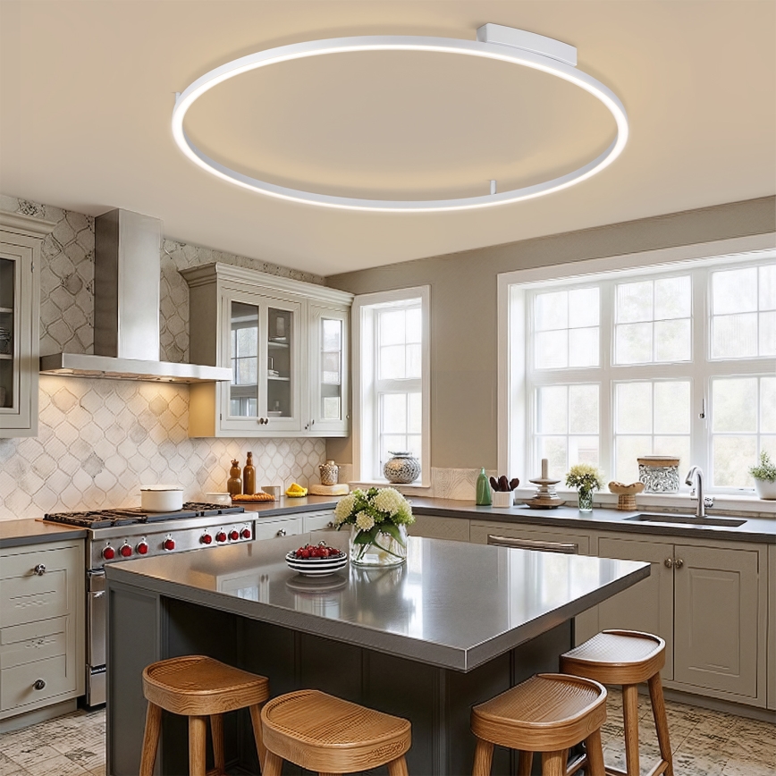 Brilagi - PORTOFINO dimmelhető LED mennyezeti lámpatest LED/85W/230V 3000-6000K átm. 120 cm ezüstszínű + távirányító