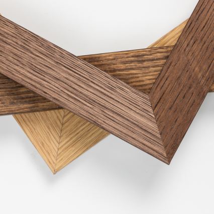 Brilagi - LED fényerőszabályozható mennyezeti lámpa SLIMFRAME WOOD LED/58W/230V 64x64 cm 3000-6000K barna + távirányító