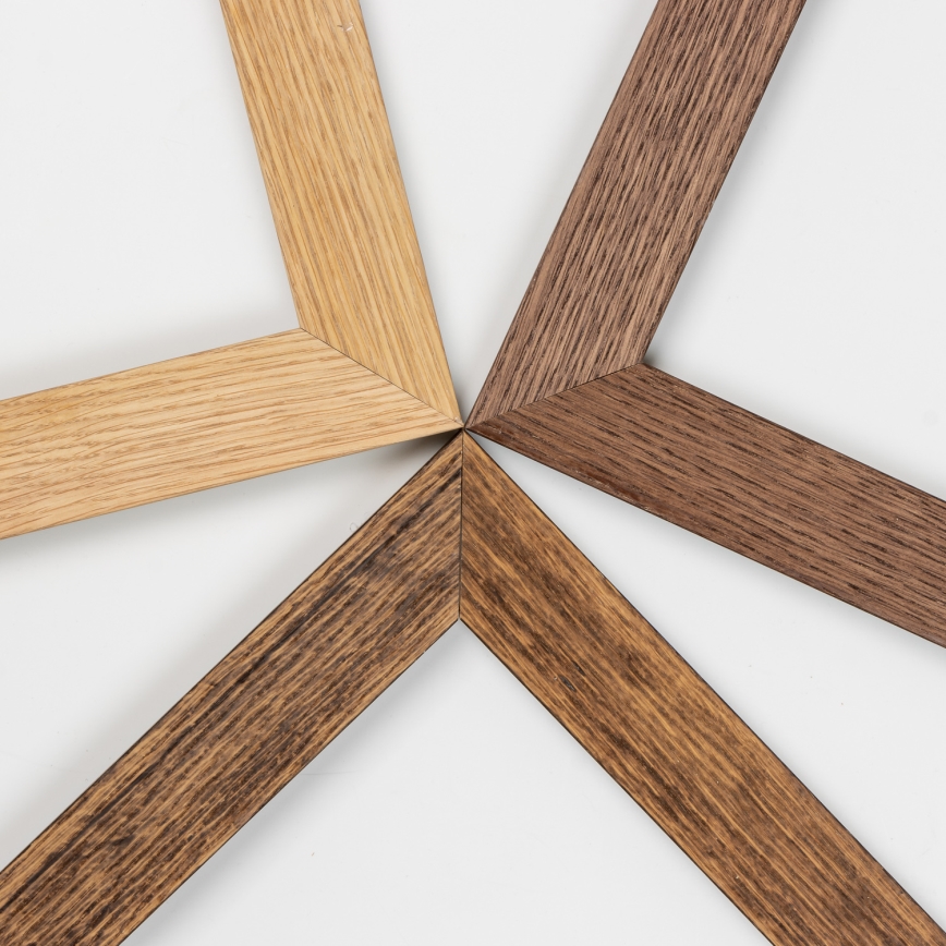 Brilagi - LED fényerőszabályozható mennyezeti lámpa SLIMFRAME WOOD LED/58W/230V 64x64 cm 3000-6000K barna + távirányító