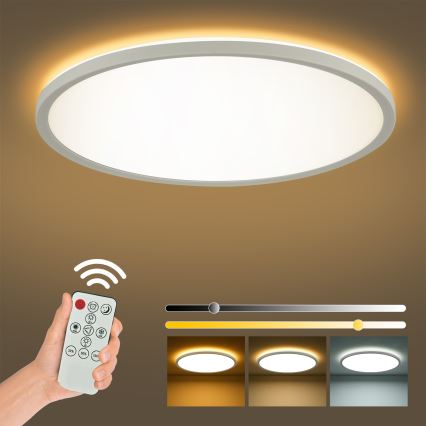 Brilagi - Dimmelhető ULTRA SLIM mennyezeti LED lámpatest 24W/230V 2700–6500K átm. 42 cm fehér + távirányító