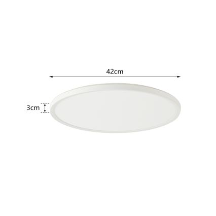 Brilagi - Dimmelhető ULTRA SLIM mennyezeti LED lámpatest 24W/230V 2700–6500K átm. 42 cm fehér + távirányító