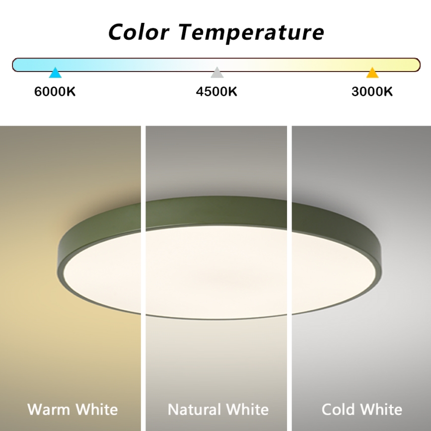Brilagi - LED dimmelhető mennyezeti lámpatest POOL LED/60W/230V 3000-6000K átm. 60 cm zöld + távirányító