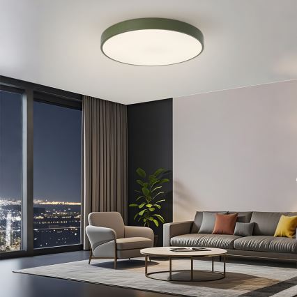 Brilagi - LED dimmelhető mennyezeti lámpatest POOL LED/60W/230V 3000-6000K átm. 60 cm zöld + távirányító