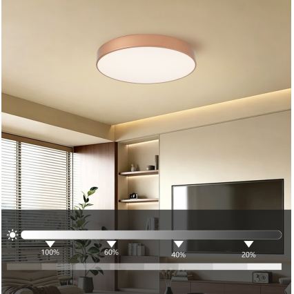 Brilagi - LED dimmelhető mennyezeti lámpatest POOL LED/60W/230V 3000-6000K Ø 50 cm bronz + távirányító