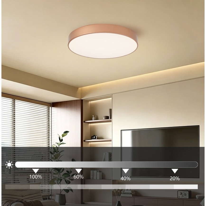 Brilagi - LED dimmelhető mennyezeti lámpatest POOL LED/60W/230V 3000-6000K Ø 50 cm bronz + távirányító