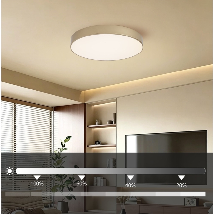 Brilagi - LED dimmelhető mennyezeti lámpa POOL LED/60W/230V 3000-6000K átm. 50 cm arany + távirányító