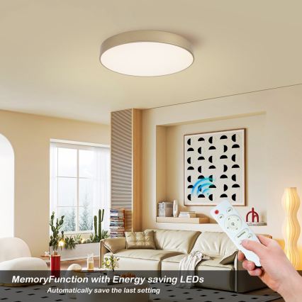 Brilagi - LED dimmelhető mennyezeti lámpa POOL LED/60W/230V 3000-6000K átm. 50 cm arany + távirányító