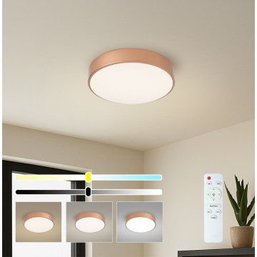 Brilagi - Fényerőszabályozható LED mennyezeti lámpatest POOL LED/36W/230V 3000-6000K átmérő 30 cm bronz + távirányító